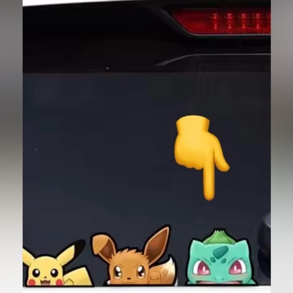 Pokemon Bulbasaur Peeking Decal Vinyl Window Car Detail Wall Decor Anime